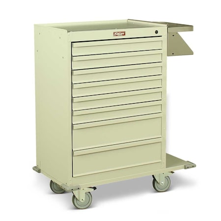 Harloff Deluxe Package 8 Drawer Painted Steel Cast Cart 6030